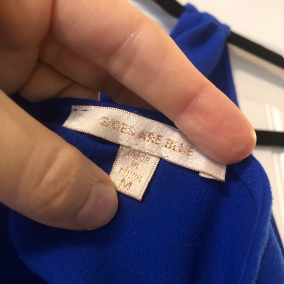 Skies are Blue, Royal Blue Blouse, Size M - Picture 5 of 5